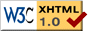 Valid XHTML 1.0 (W3C)